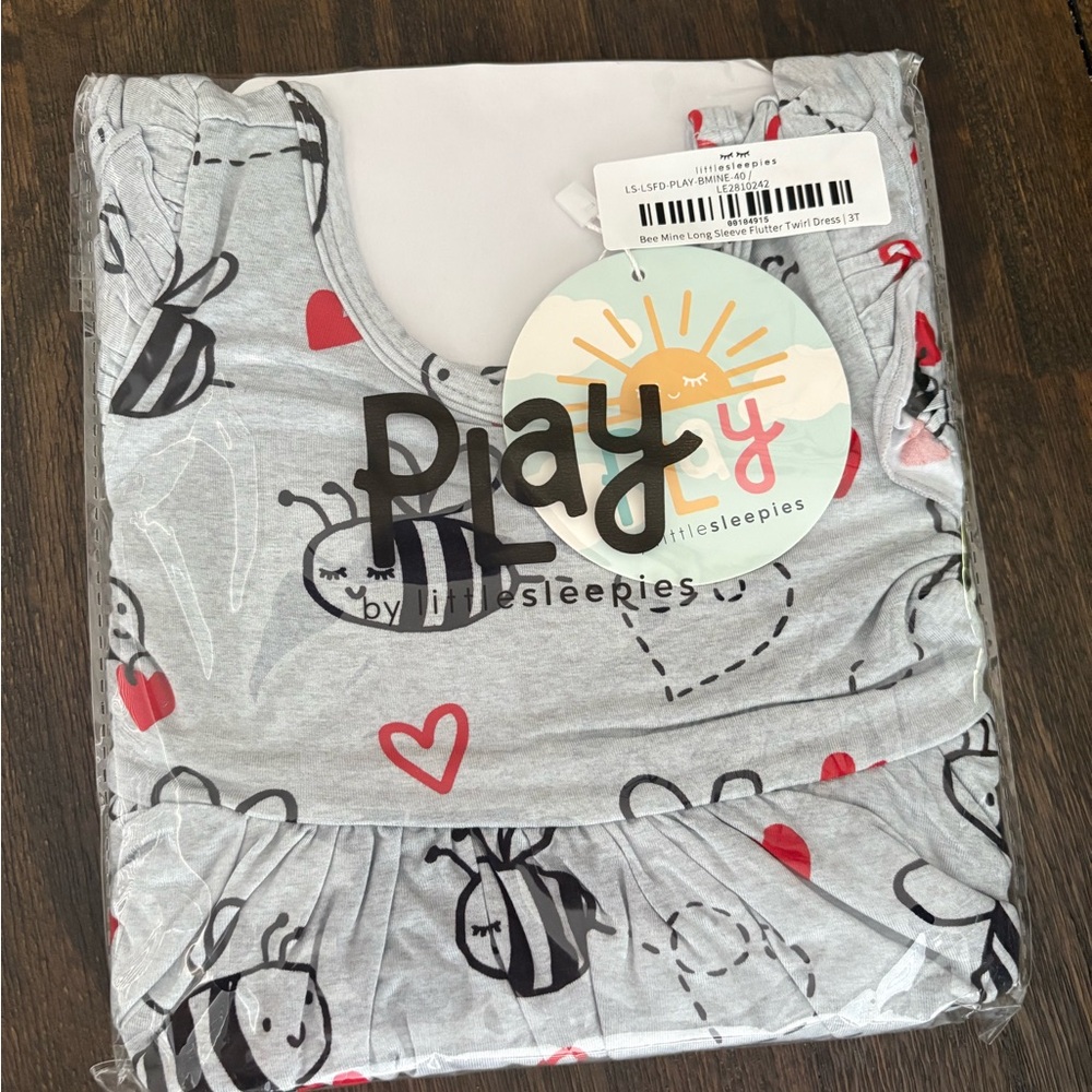 Little Sleepies Play Bee Mine Long sleeve twirl dress